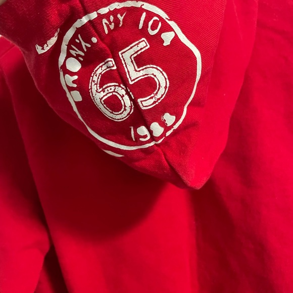 Red Kids /Boys Zara Hoodie with 'No Bad Vibes' Design - Picture 12 of 12